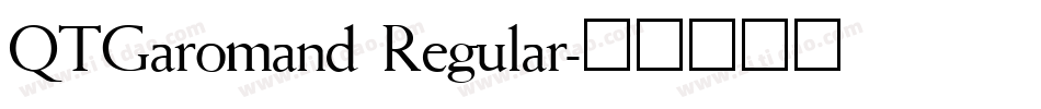QTGaromand Regular字体转换